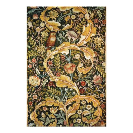 William Morris Owl an Acanthus Foto Afdruk (Voorkant)