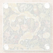 William Morris Owl an Acanthus Glazen Onderzetter (Achterkant)