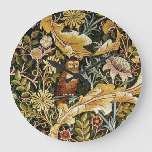 William Morris Owl an Acanthus Grote Klok (Voorkant)
