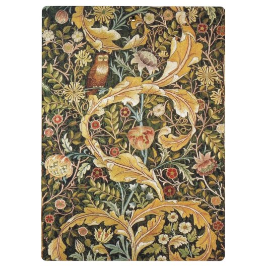 William Morris Owl an Acanthus Klembord (Achterkant)