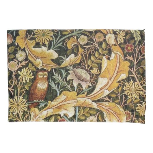 William Morris Owl an Acanthus Kussensloop (Voorkant-Links)