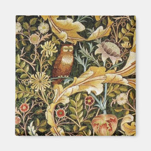 William Morris Owl an Acanthus Magneet