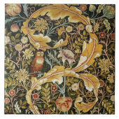 William Morris Owl an Acanthus Tegeltje (Voorkant)