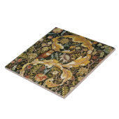 William Morris Owl an Acanthus Tegeltje (Zijkant)