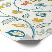 William Morris - Owl en Berries Wallpaper Poster (Hoek)