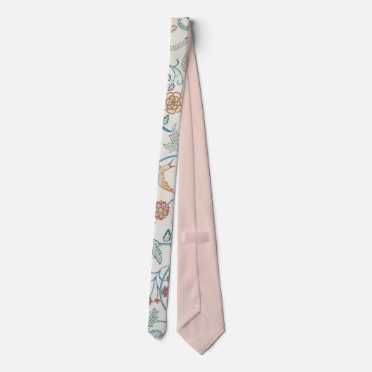 William Morris - Owl en Berries Wallpaper Stropdas (Achterkant)