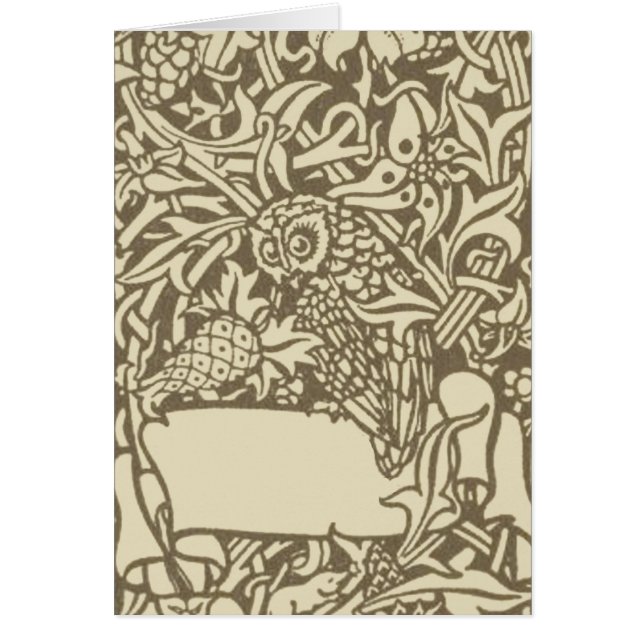 William Morris Owl Floral  Design (Voorkant)