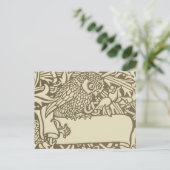 William Morris Owl Floral  Design Briefkaart (Staand voorkant)