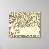 William Morris Owl Floral Design Canvas Afdruk (Voorkant)