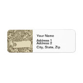 William Morris Owl Floral  Design Etiket (Voorkant)