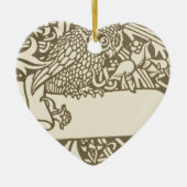 William Morris Owl Floral Design Keramisch Ornament (Voorkant)