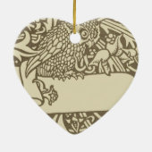 William Morris Owl Floral  Design Keramisch Ornament (Achterkant)
