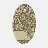 William Morris Owl Floral  Design Keramisch Ornament (Rechts)