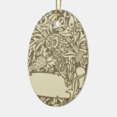 William Morris Owl Floral  Design Keramisch Ornament (Links)