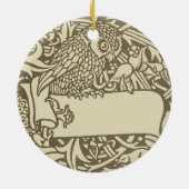 William Morris Owl Floral Design Keramisch Ornament (Achterkant)