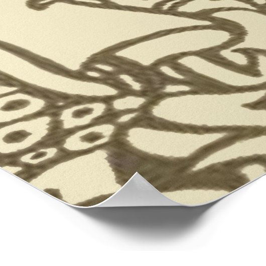 William Morris Owl Floral  Design Poster (Hoek)