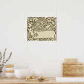William Morris Owl Floral  Design Poster (Keuken)