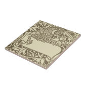 William Morris Owl Floral  Design Tegeltje (Zijkant)