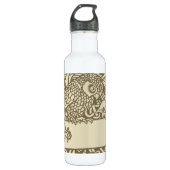 William Morris Owl Floral Design Waterfles (Voorkant)