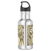 William Morris Owl Floral  Design Waterfles (Achterkant)