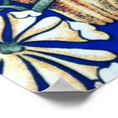 William Morris Owl Tapestry, Beige and Cobalt Blue Poster (Hoek)