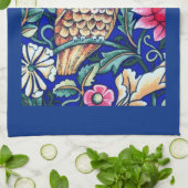 William Morris Owl Tapestry, Beige and Cobalt Blue Theedoek (Gevouwen)