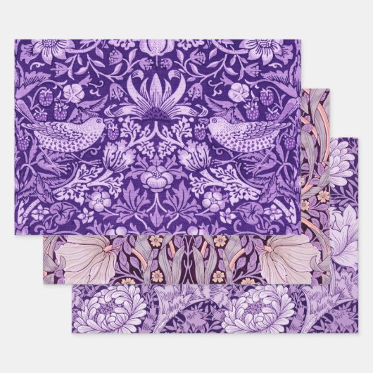William Morris, Paars Inpakpapier Vel (Set)
