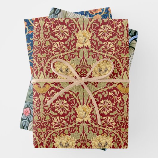 William Morris Pack 6 Papierbladen met onmiddellij Inpakpapier Vel (In situ)