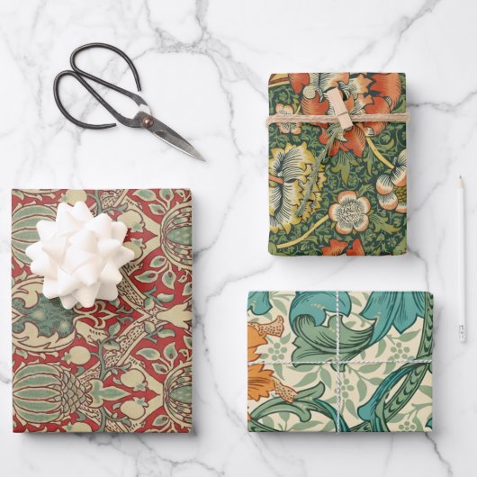 William Morris Pack 7 Inpakpapier Vellen (Voorkant)