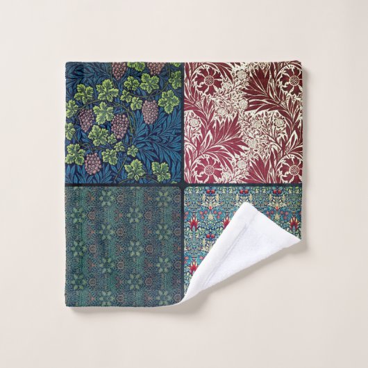 William Morris Patch Art Nouveau    Bad Handdoek (Wasdoekje)