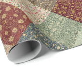 William Morris Patchwork Quilt Paper Wrap Cadeaupapier (Rol Hoek)