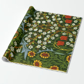 William Morris patroon, Blackthorn Cadeaupapier (Uitgerold)