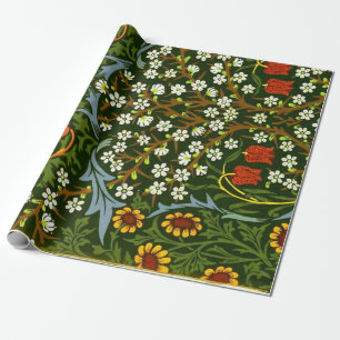 William Morris  patroon, Blackthorn Cadeaupapier