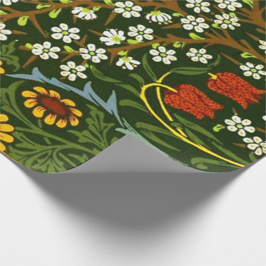 William Morris patroon, Blackthorn Cadeaupapier (Hoek)