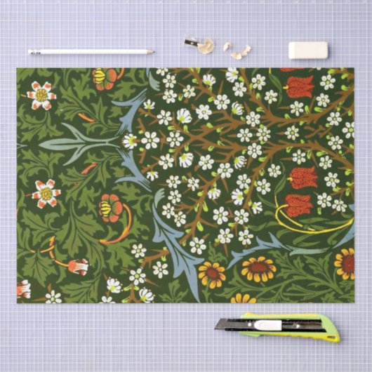 William Morris  patroon, Blackthorn Tissuepapier (Craft)