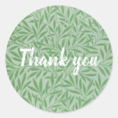 William Morris patroon Dank je sticker (Voorkant)
