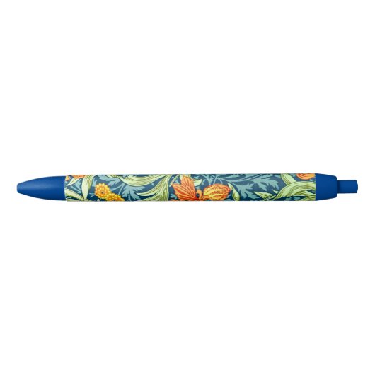 William Morris - patroon "Iris" Zwarte Inkt Pen (Voorkant)