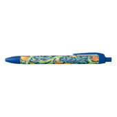 William Morris - patroon "Iris" Zwarte Inkt Pen (Bovenkant)