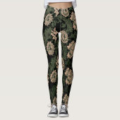William Morris, patroon, opnieuw ontworpen, donker Leggings (Voorkant)