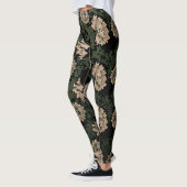 William Morris, patroon, opnieuw ontworpen, donker Leggings (Links)