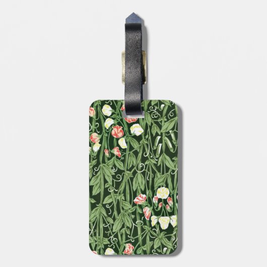 William Morris-patroon, Sweetpea Bagagelabel (Achterkant verticaal)