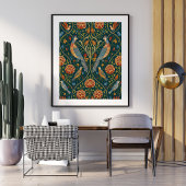 William Morris-patroon | Vintage botanische kunst Poster