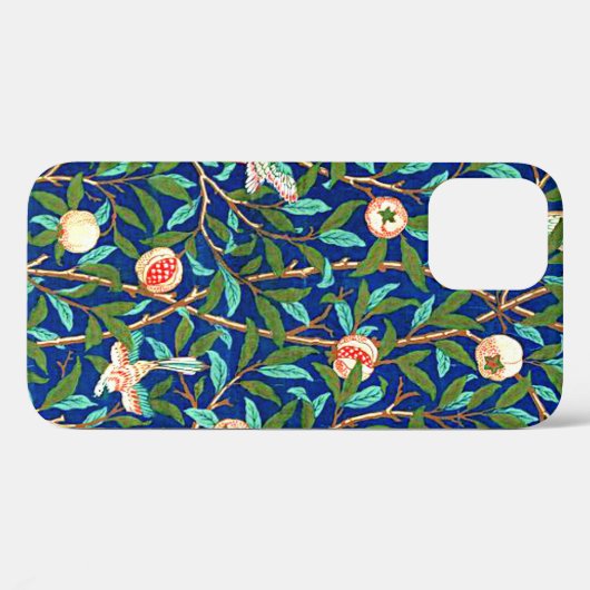 William Morris patroon, vogels en granaatappels Case-Mate iPhone Case (Achterkant (horizontaal))