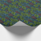 William Morris-patroon, wijn in blauw Cadeaupapier (Hoek)