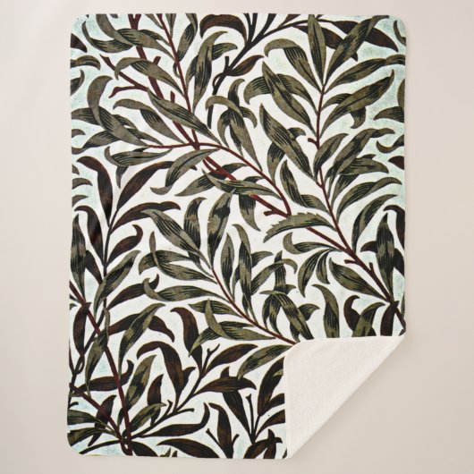 William Morris-patroon, Willow Bough Sherpa Deken (Voorkant)