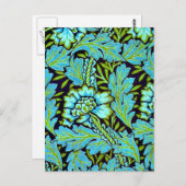 William Morris  Pattern - Anemone Briefkaart (Voorkant / Achterkant)