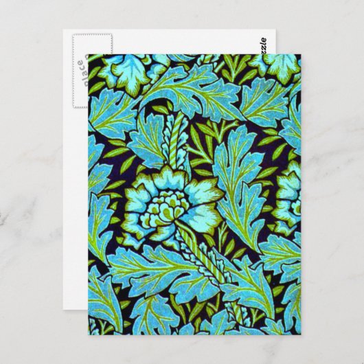William Morris  Pattern - Anemone Briefkaart (Voorkant / Achterkant)