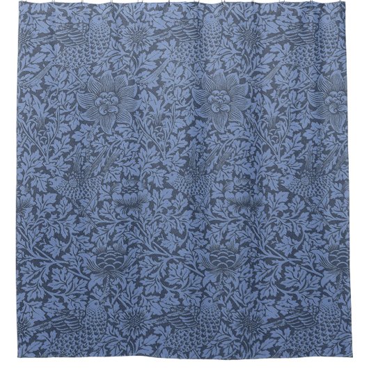 William Morris  Pattern Bird en Anemone Douchegordijn (Voorkant)