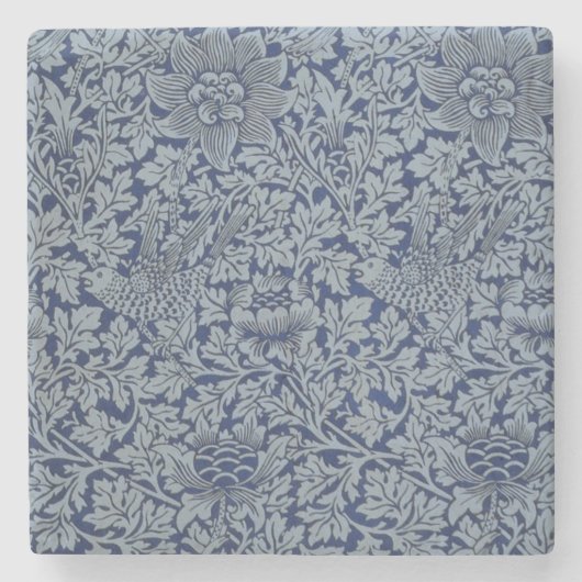 William Morris  Pattern Bird en Anemone Stenen Onderzetter (Voorkant)