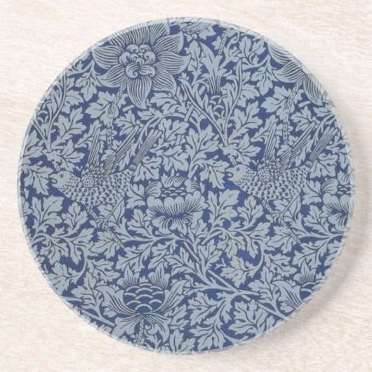 William Morris  Pattern Bird en Anemone Zandsteen Onderzetter (Voorkant)